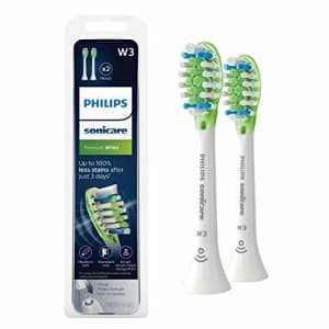 Philips Sonicare Genuine W3 Premium White toothbrush head, HX9062/65, 2-pk, white for $26