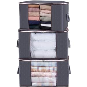 Eahthni Large Capacity Clothes Storage Bag Organizer for $19
