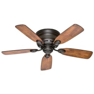 Hunter Fan Hunter Indoor Low Profile IV Ceiling Fan with Pull Chain Control, 42", New Bronze for $100
