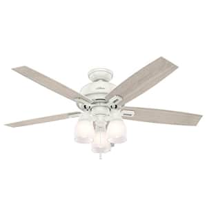 Hunter Fan Hunter Donegan Indoor Ceiling Fan with LED Lights and Pull Chain Control, 52", White for $180