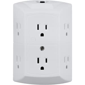 GE 6-Outlet Adapter Spaced Wall Tap for $6
