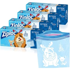 Ziploc Holiday Gallon Freezer Bag 30-Ct. Box 4-Pack for $34