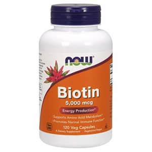 NOW Foods Biotin 5000 mcg Capsules, 120 Count for $14