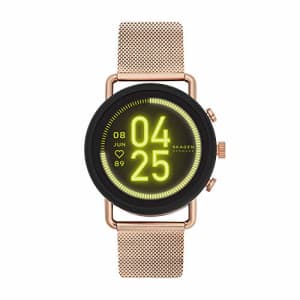 Skagen Connected Falster 3 Gen 5 Stainless Steel and Mesh Touchscreen Smartwatch, Color: Rose Gold for $295
