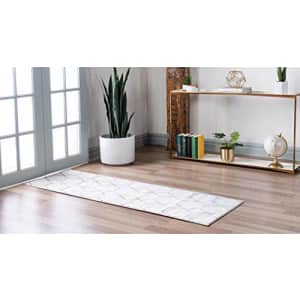 Unique Loom Trellis Frieze Collection Lattice Moroccan Geometric Modern Ivory Runner Rug (2' 0 x 6' for $44 Unique Loom Trellis Frieze Collection Lattice Moroccan Geometric Modern Ivory Runner Rug (2' 0 x 6' for $44
