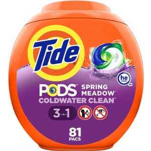 Tide Pods Laundry Detergent 81-Count Tub for $14 via Sub & Save