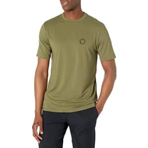 Volcom Men's Standard UPF 50+ Short Sleeve Loose Fit Rashguard, Military, X-Small for $25