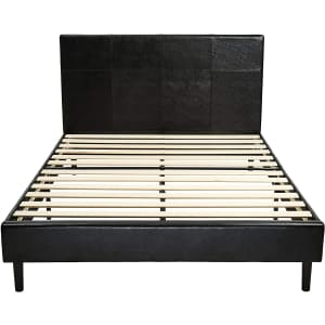 AmazonBasics Upholstered Queen Platform Bed Frame for $223