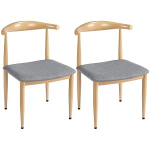 SmileMart Modern Armless Dining Chair 2-Pack for $80 SmileMart Modern Armless Dining Chair 2-Pack for $80