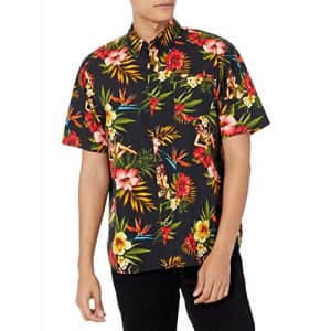 LRG Men's Spring 21 Shorts-Woven Shirts Separates, Black/Red, Small for $30