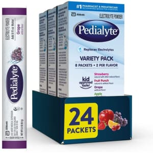 Pedialyte Electrolyte Powder Variety Electrolyte Hydration Drink 24-Pack for $15 via Sub & Save