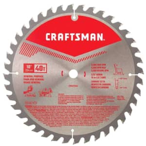 Craftsman 10 x 5/8" Carbide Circular Saw Blade for $15 for members