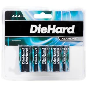Diehard Long Lasting Alkaline Batteries AAA - 16 Pack for $19
