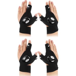 FomaTrade LED Flashlight Magic Strap Fingerless Gloves (Set of 2 pair) for $13 FomaTrade LED Flashlight Magic Strap Fingerless Gloves (Set of 2 pair) for $13