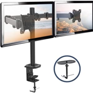 H Huanuoav 13" to 27" Dual Monitor Stand for $12 H Huanuoav 13" to 27" Dual Monitor Stand for $12