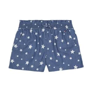 Tommy Hilfiger Girls' Pull On Short, Elastic Waist & Faux Drawstring, S21 Star Blue, 4T for $15 Tommy Hilfiger Girls' Pull On Short, Elastic Waist & Faux Drawstring, S21 Star Blue, 4T for $15