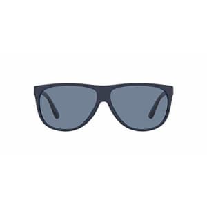 Polo Ralph Lauren Men's PH4174 Aviator Sunglasses, Shiny Navy Blue/Dark Blue, 60 mm for $71