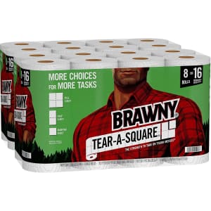 Brawny Tear-A-Square Paper Towel 16-Pack for $29 Brawny Tear-A-Square Paper Towel 16-Pack for $29