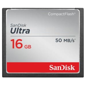 SanDisk Ultra 16GB Compact Flash Memory Card Speed Up To 50MB/s, Frustration-Free Packaging- for $49