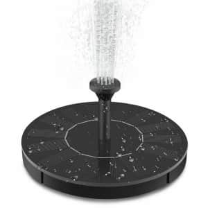 Solar Powered Water Fountain for $14