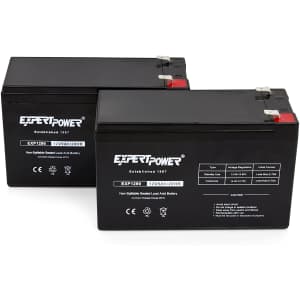 ExpertPower 12V 9ah Sealed Lead Acid Battery 2-Pack for $46