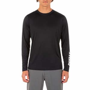 Hurley Men's Standard H2O-Dri Hybrid UPF Long Sleeve Shirt, Black, Large for $30