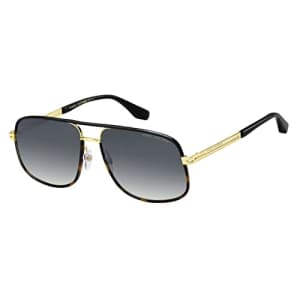 Marc Jacobs Men's Marc 470/S Square Sunglasses, Gold Havana/Gray Shaded, 60mm, 15mm for $105