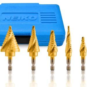 Neiko Step Drill Bit Set for $35