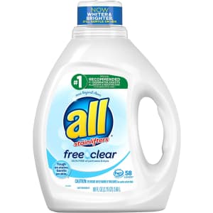 All Free Clear 88-oz. Liquid Laundry Detergent for $4.54 via Sub & Save All Free Clear 88-oz. Liquid Laundry Detergent for $4.54 via Sub & Save