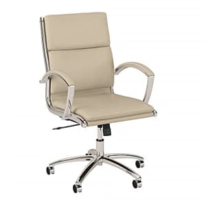 Bush Furniture Bush Business Furniture Modelo Mid Back Leather Executive Office Chair, Antique White for $92