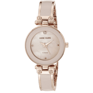 Anne Klein Women's Genuine Diamond Dial Bangle Watch for $43
