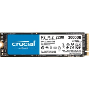 Crucial P2 2TB 3D NAND PCIe NVMe M.2 Internal SSD for $165