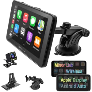 Aphqua Wireless Car Stereo Receiver with Backup Camera for $189