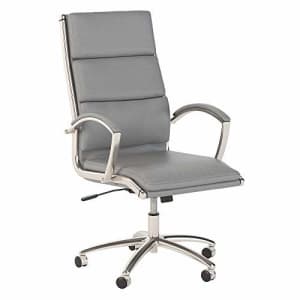 Bush Furniture Bush Business Furniture Studio C High Back Executive Office Chair, Light Gray Leather for $313 Bush Furniture Bush Business Furniture Studio C High Back Executive Office Chair, Light Gray Leather for $313
