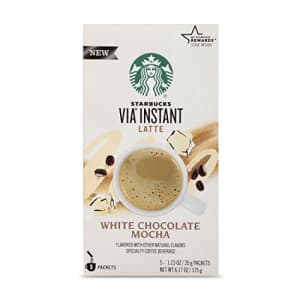 Starbucks VIA Instant Coffee Flavored Packets White Chocolate Mocha Latte 1 box (5 packets) for $26 Starbucks VIA Instant Coffee Flavored Packets White Chocolate Mocha Latte 1 box (5 packets) for $26