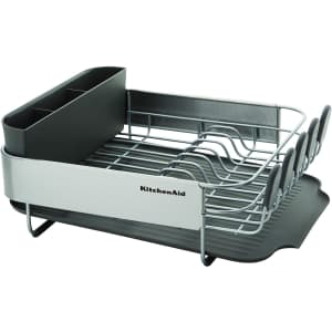 KitchenAid Stainless Steel Wrap Compact Dish Rack for $46
