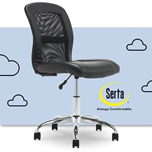 Serta Essentials Computer Chair, Ingenuity Black Faux Leather and Mesh for $100