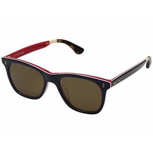 TOMS Fitzpatrick Rectangular Sunglasses, Navy Multi Lamination/Solid Brown Polarized, 52-19-151 for $179 TOMS Fitzpatrick Rectangular Sunglasses, Navy Multi Lamination/Solid Brown Polarized, 52-19-151 for $179