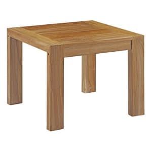 Modway Upland Teak Wood Outdoor Patio Side End Table in Natural for $204 Modway Upland Teak Wood Outdoor Patio Side End Table in Natural for $204