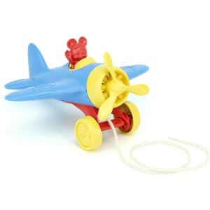 Green Toys Mickey Mouse Airplane Pull Toy for $12