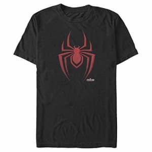Marvel Men's Miles Morales Icon Logo T-Shirt, Black, XX-Large for $19