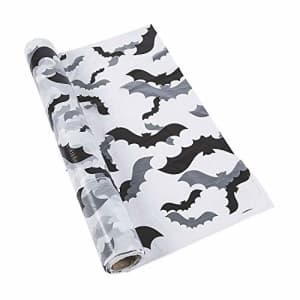 Fun Express Bat Print Tablecloth Roll (100 feet long) Halloween Party Supplies for $22