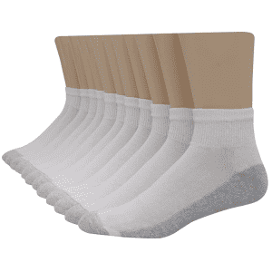 Hanes Men's FreshIQ Odor Protection Ankle Socks 12-Pack for $10
