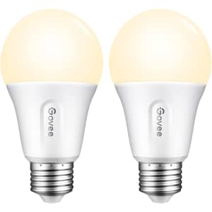 Govee 9W Smart Dimmable LED Bulb 2-Pack for $17