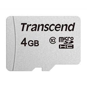 Transcend TS4GUSD300S 4GB microSDHC Memory Card for $10