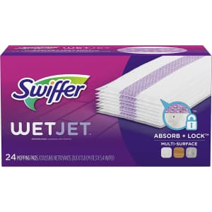 Swiffer WetJet Hardwood Floor Cleaner Spray Mop Pad Refill 24-Pack for $6 Swiffer WetJet Hardwood Floor Cleaner Spray Mop Pad Refill 24-Pack for $6