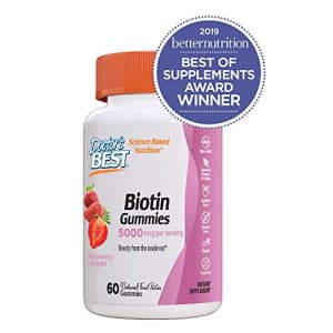 Doctor's Best High Potency Biotin Gummies, 5000 mcgper Serving, 60 Ct, Chewable Beauty Supplement for $11