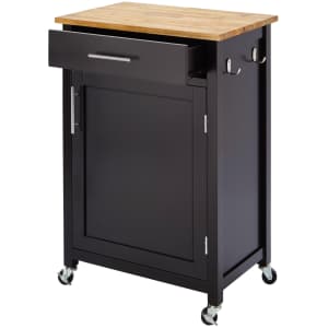 StyleWell Glenville 1-Drawer Kitchen Cart w/ Butcher Block Top for $87 StyleWell Glenville 1-Drawer Kitchen Cart w/ Butcher Block Top for $87