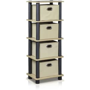 Furinno Laci 4-Bins System Rack for $19 Furinno Laci 4-Bins System Rack for $19