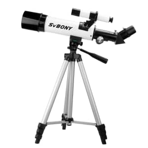 Svbony SV501P 60mm Beginner Refracting Telescope w/ Tripod for $70